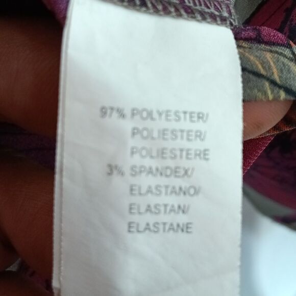 Kensie Women Floral Cap Sleeve Scoop Neck Top Sz L - Picture 9 of 9